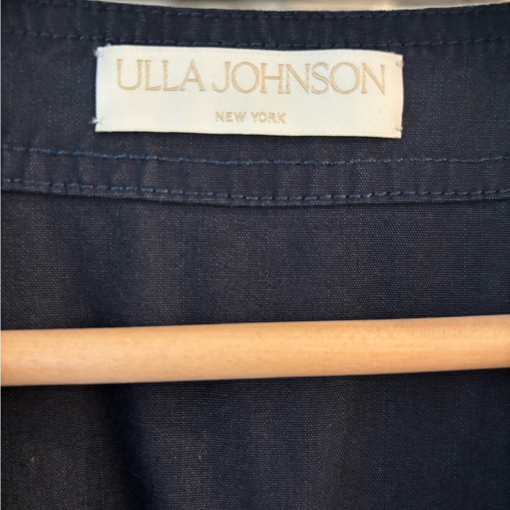 Ulla Johnson Navy V‑Neck Cotton Jumpsuit - Picture 5 of 8